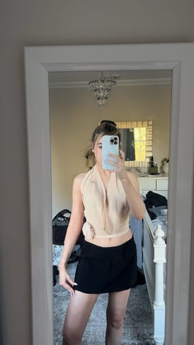 Customer photo review of 90's Mini Skirt - Black