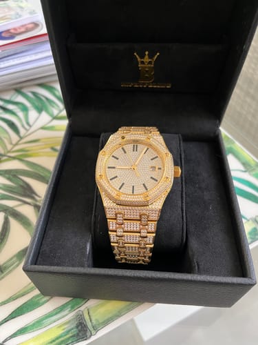 Customer photo review of CZ Octagon Stainless Steel Micro Pave Watch
