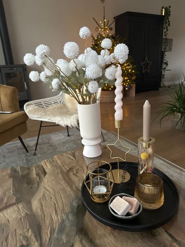 Customer photo review of Zijden Kiku Bloemen - Wit (10 stengels)