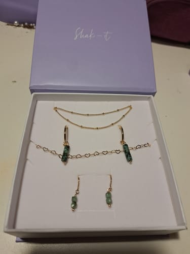 Customer photo review of סט עגילים טורקיז | Lura