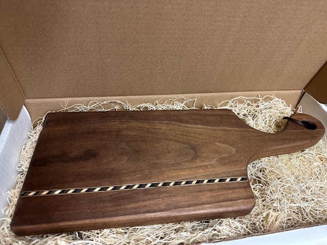 Customer photo review of 17.5x7" Small Free Flow Charcuterie Board Acrylic Router Template