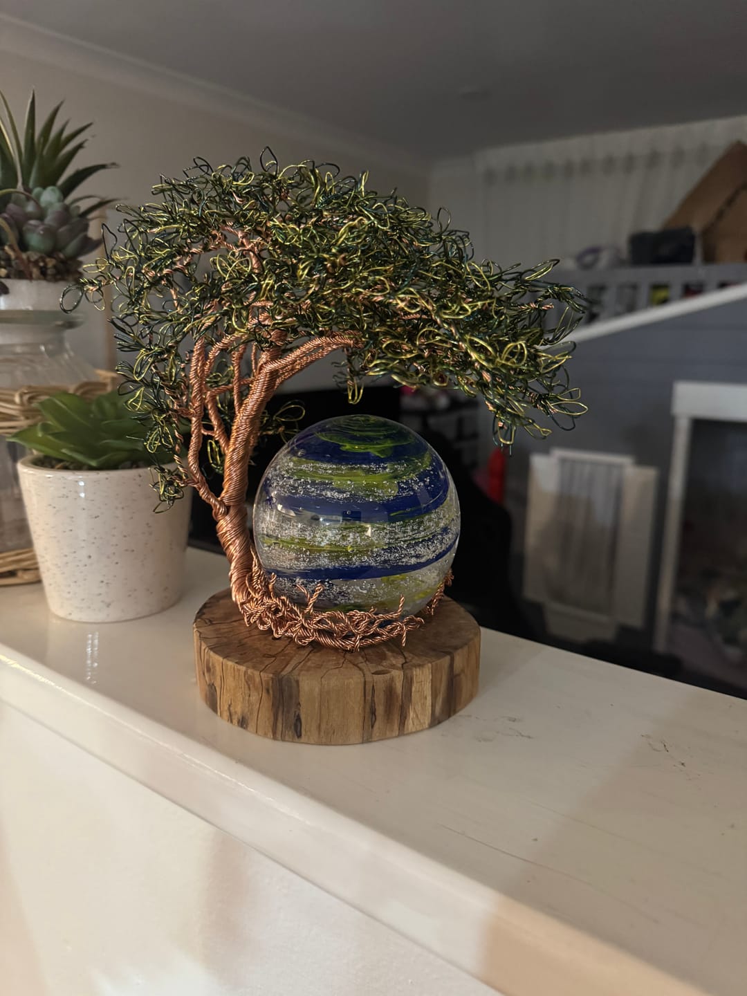 Customer photo review of Reading Tree Of Life with Tranquil Swirl Orb