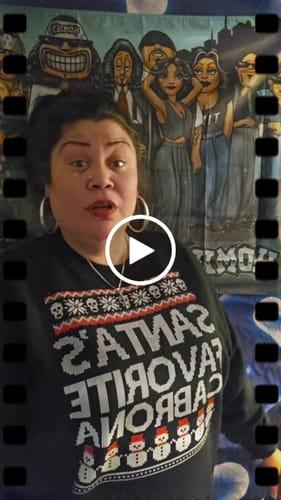 Customer video review of Santa's Favorite Cabrona OG Navidad Sweatshirt