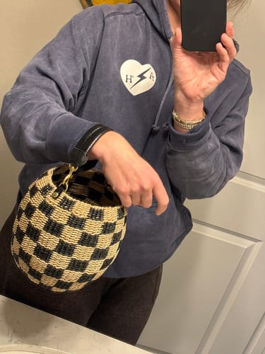 Customer photo review of Clare V. Pot de Miel Checkered