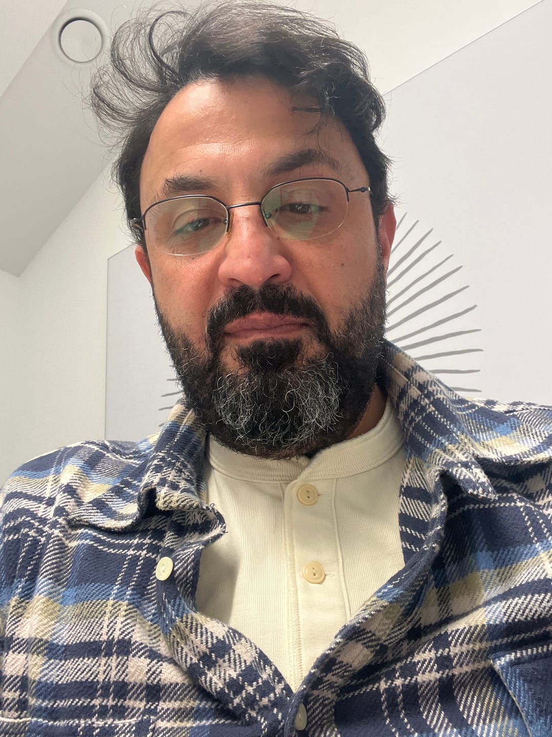 Customer photo review of Vintage Long Sleeve Henley Shirt - Apricot