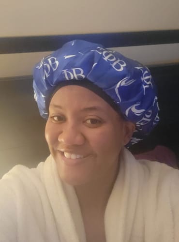 Customer photo review of Zeta Hair Bonnet
