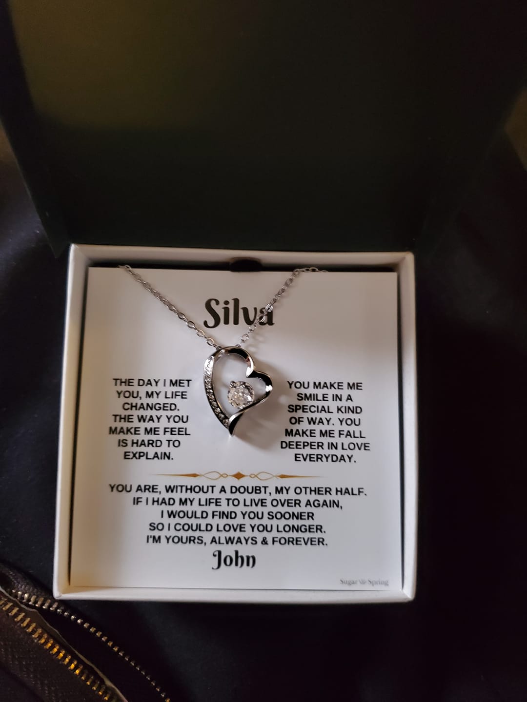 Customer photo review of Personalized - I'm Yours Always & Forever Gift Set - SS354