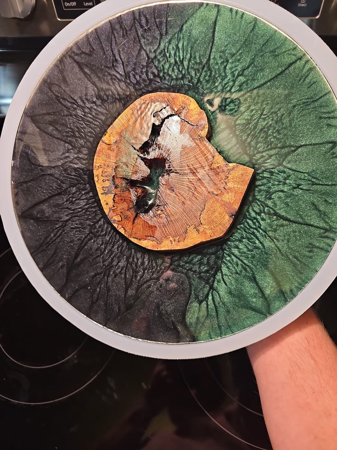 Customer photo review of 12x1" Deep Clock Silicone Mold For Epoxy Resin - 12" Clock Mold Style 1