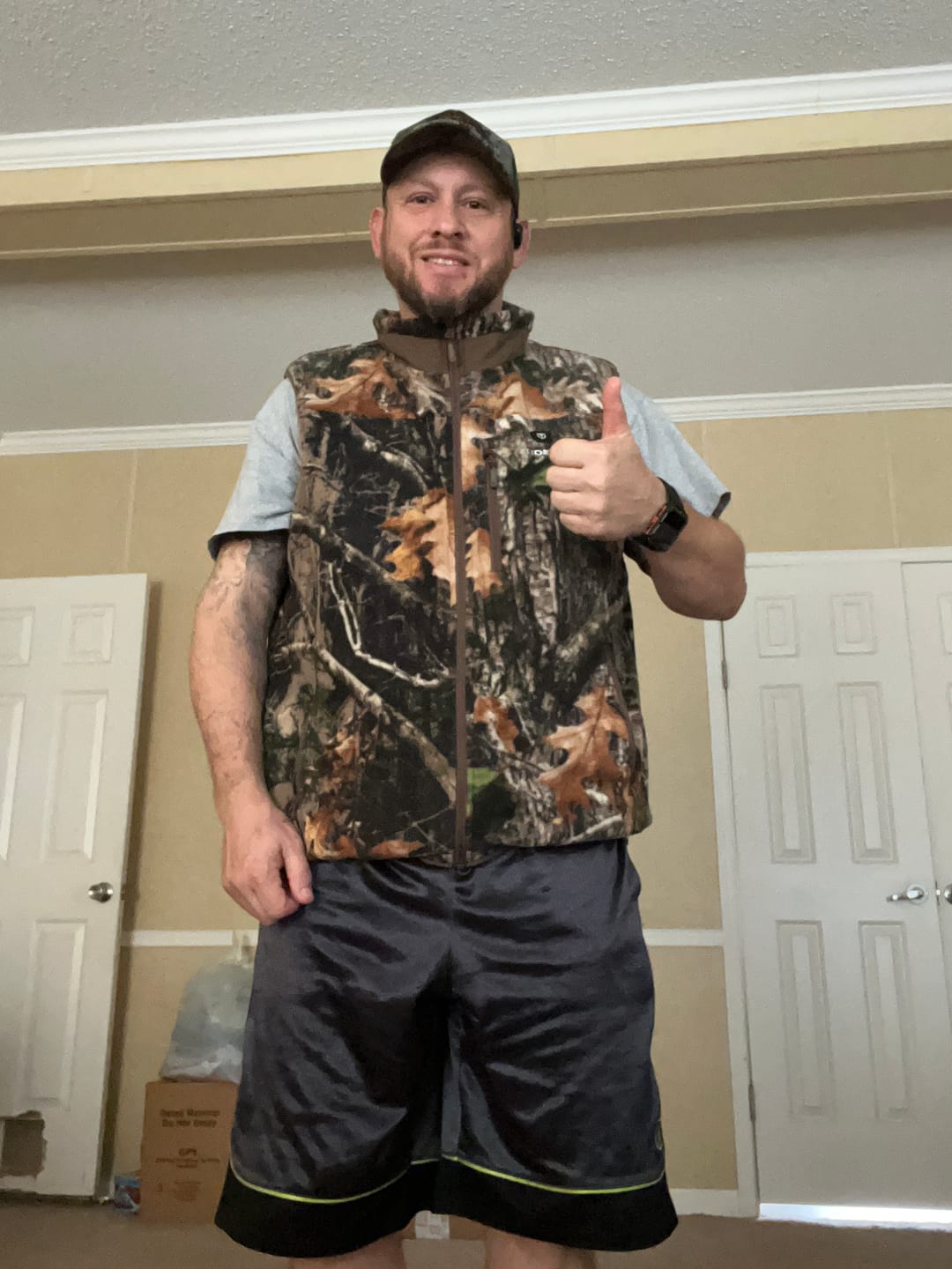 Customer photo review of ThermCore Men's Heated Vest Double-Sided Polar Fleece Hunting Vest