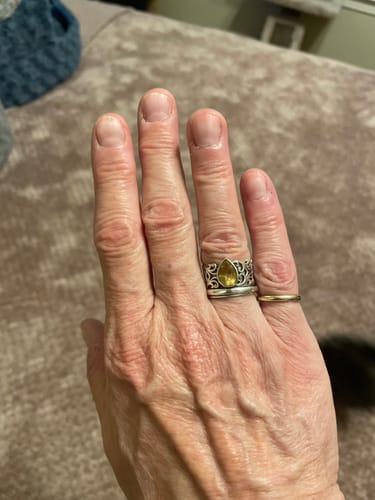 Customer photo review of Citrine Teardrop Fidget Ring