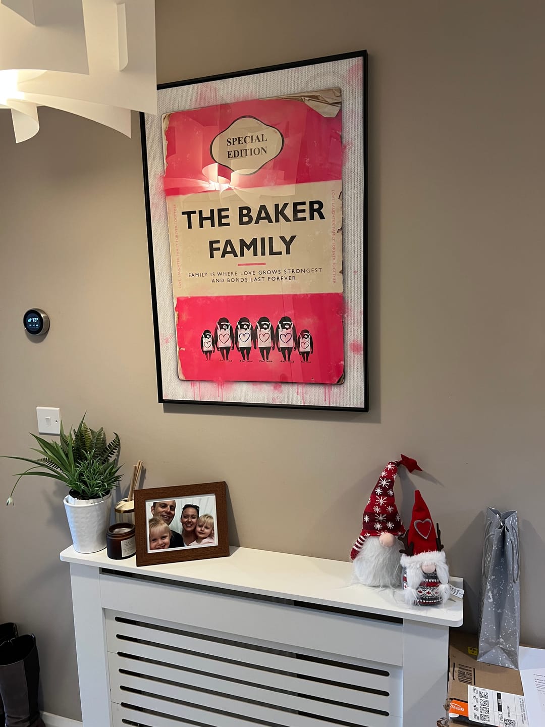 Customer photo review of Personalised Book Cover Art Print (Family Edition)