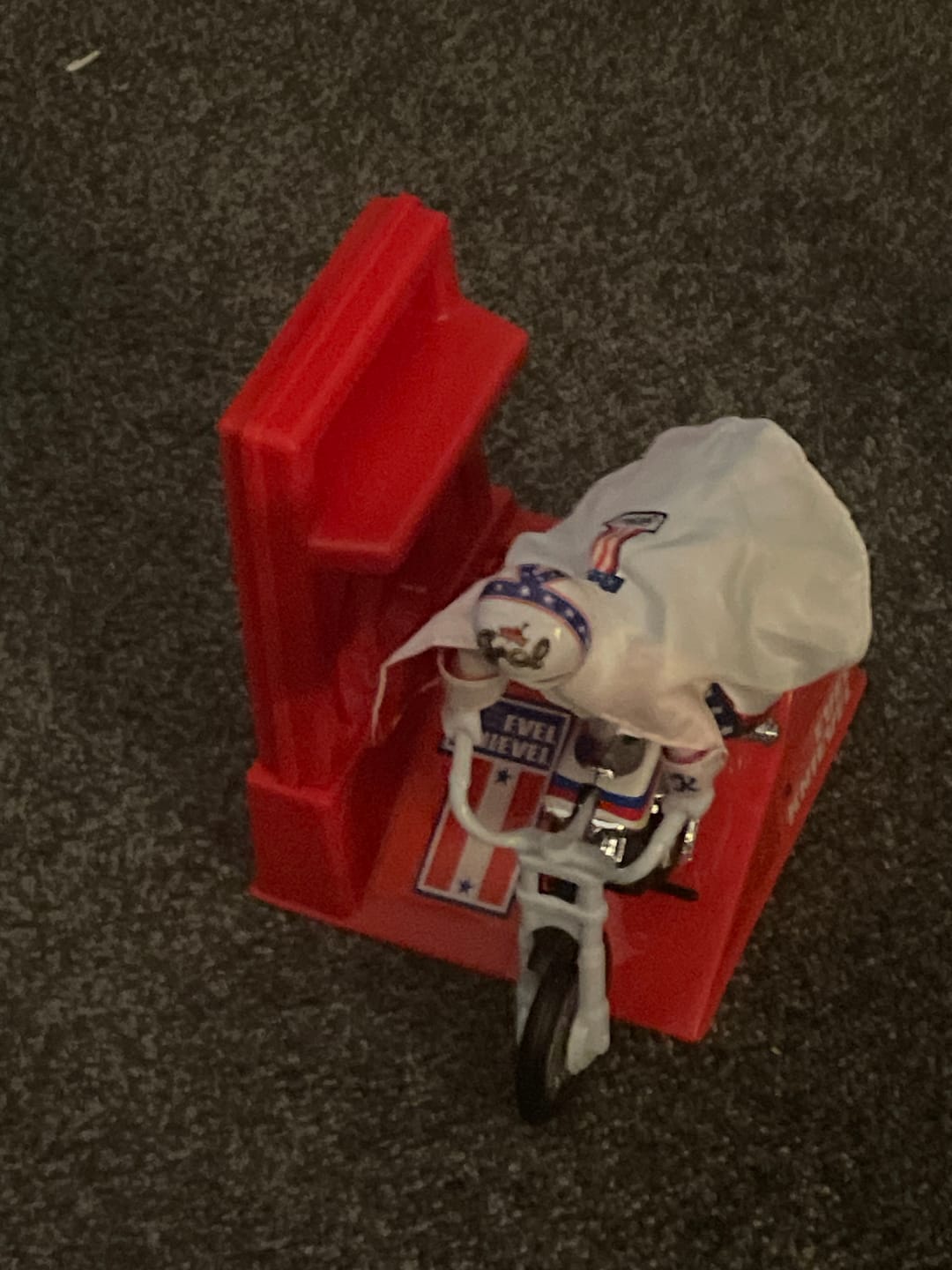 Customer photo review of Evel Knievel Deluxe Silver High Jumper Stunt Cycle