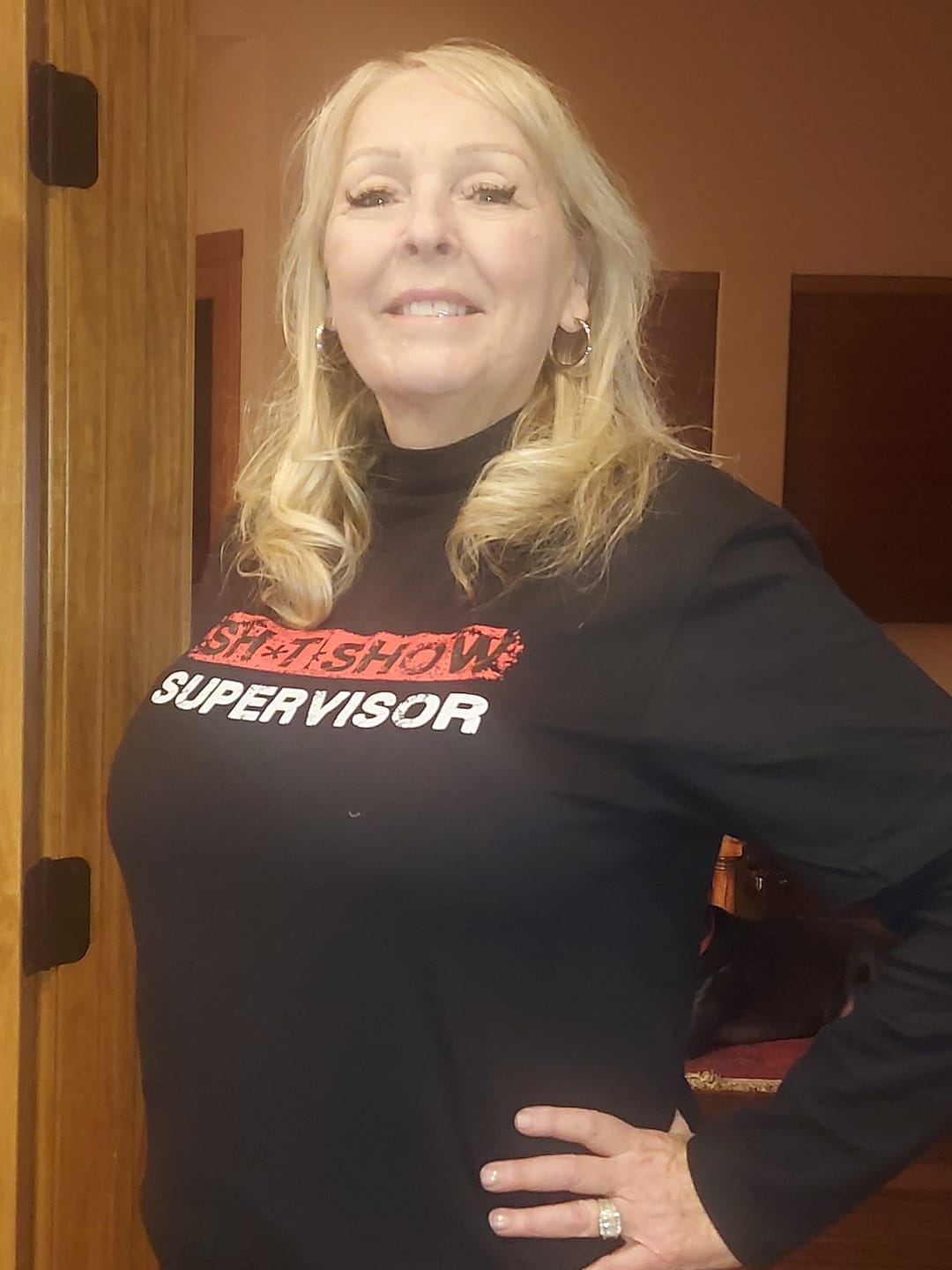 Customer photo review of Sh*t Show Supervisor T-Shirt