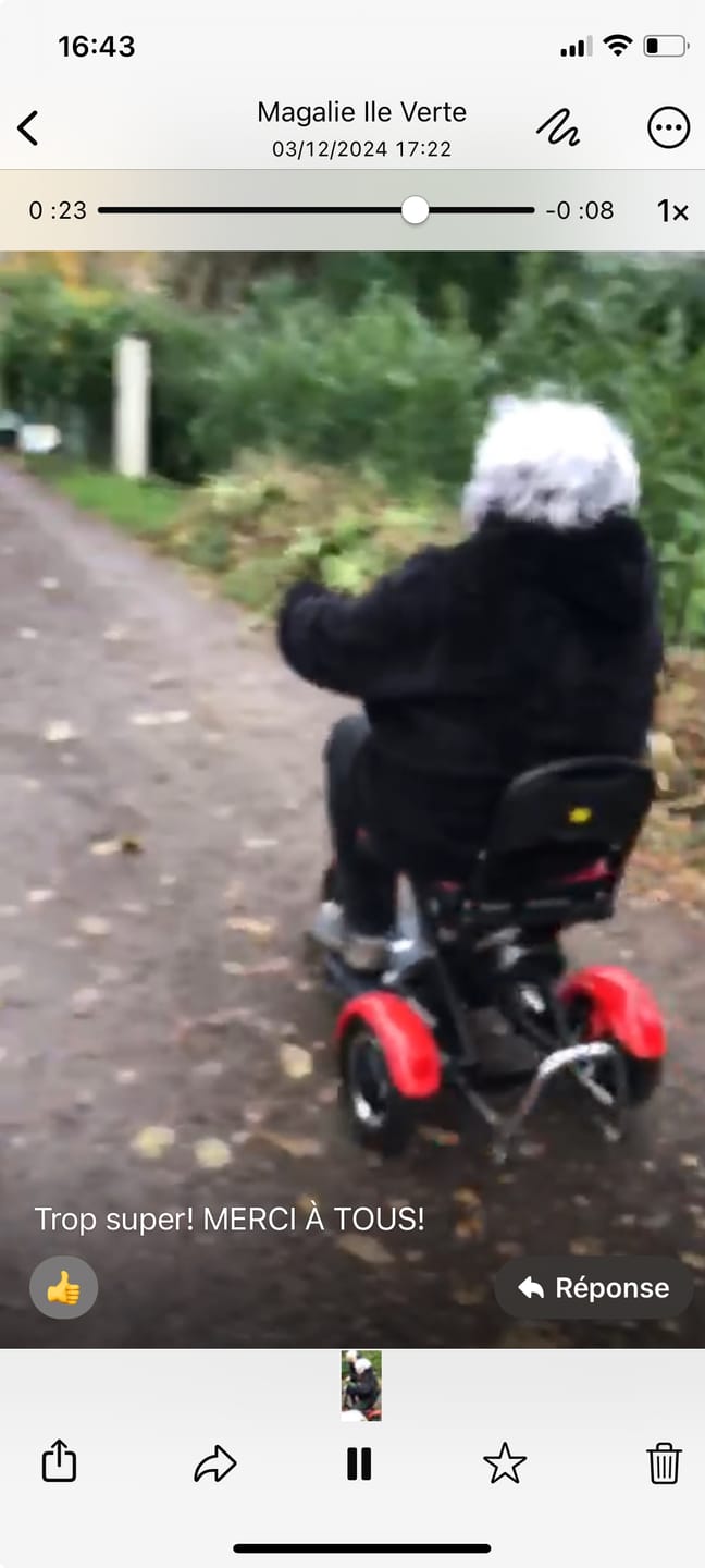 Customer photo review of Panier arrière pour tricycle PMR