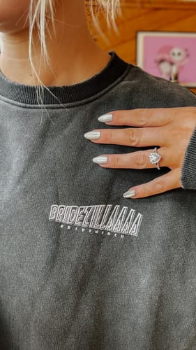 Customer photo review of BRIDEZILLA OVERSIZE CREWNECK