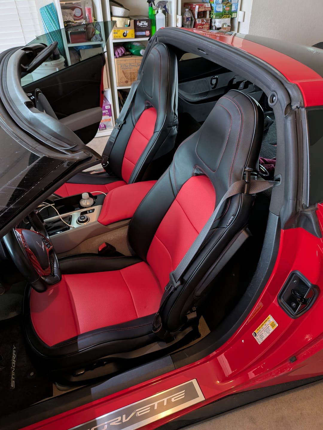 Customer photo review of Corvette C7 Custom Seat Upholstery Kit