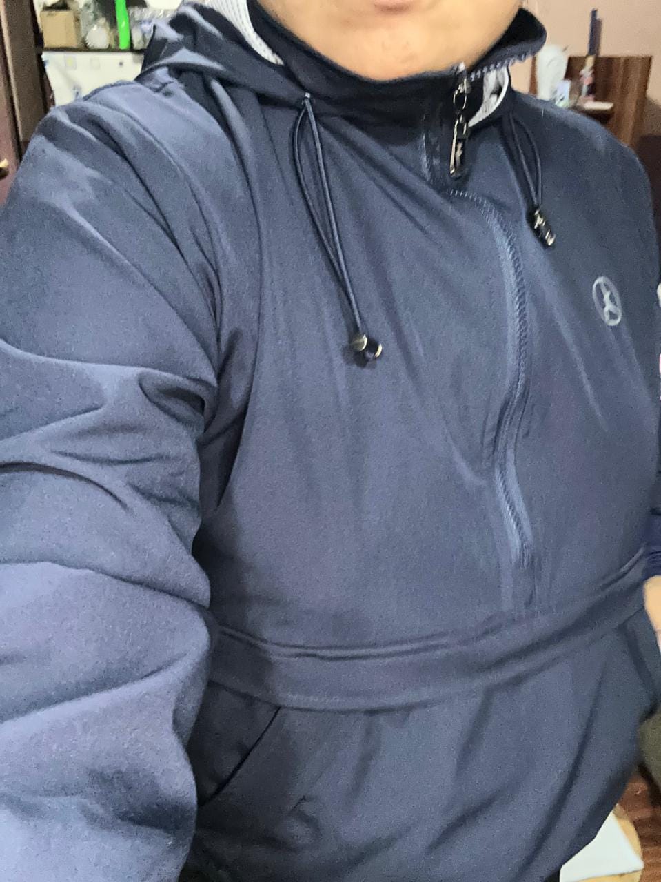 Customer photo review of CASACA CORTAVIENTO OVERTRIP AZUL MARINO