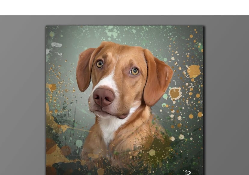 Customer photo review of Handgemaltes Haustierportrait auf Premium Leinwand im Naturalistischen Stil
