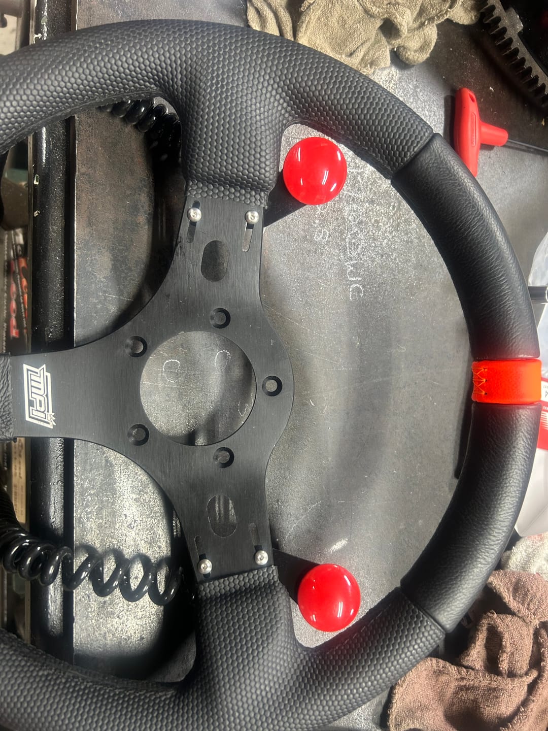 Customer photo review of Motion Raceworks Single Push Button Steering Wheel Bracket 15-00004