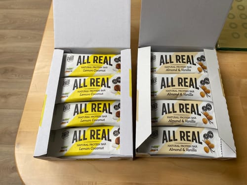 Customer photo review of Almond Vanilla Protein Bar