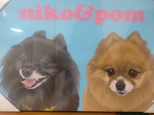 Customer photo review of Petcanvaオーダーメイド ペット似顔絵