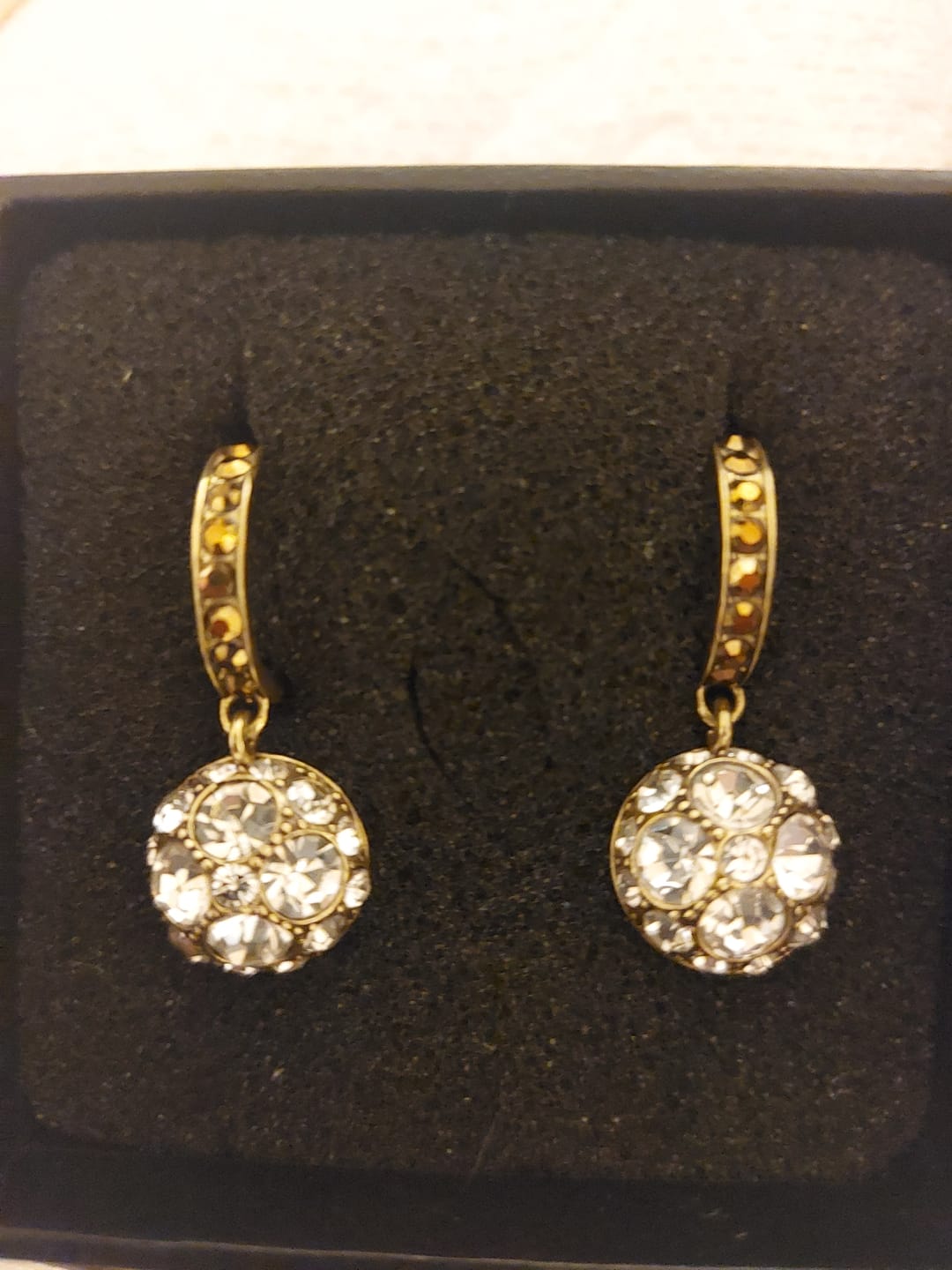 Customer photo review of Heidi Daus®"Classic Cuties" Crystal Drop Earrings