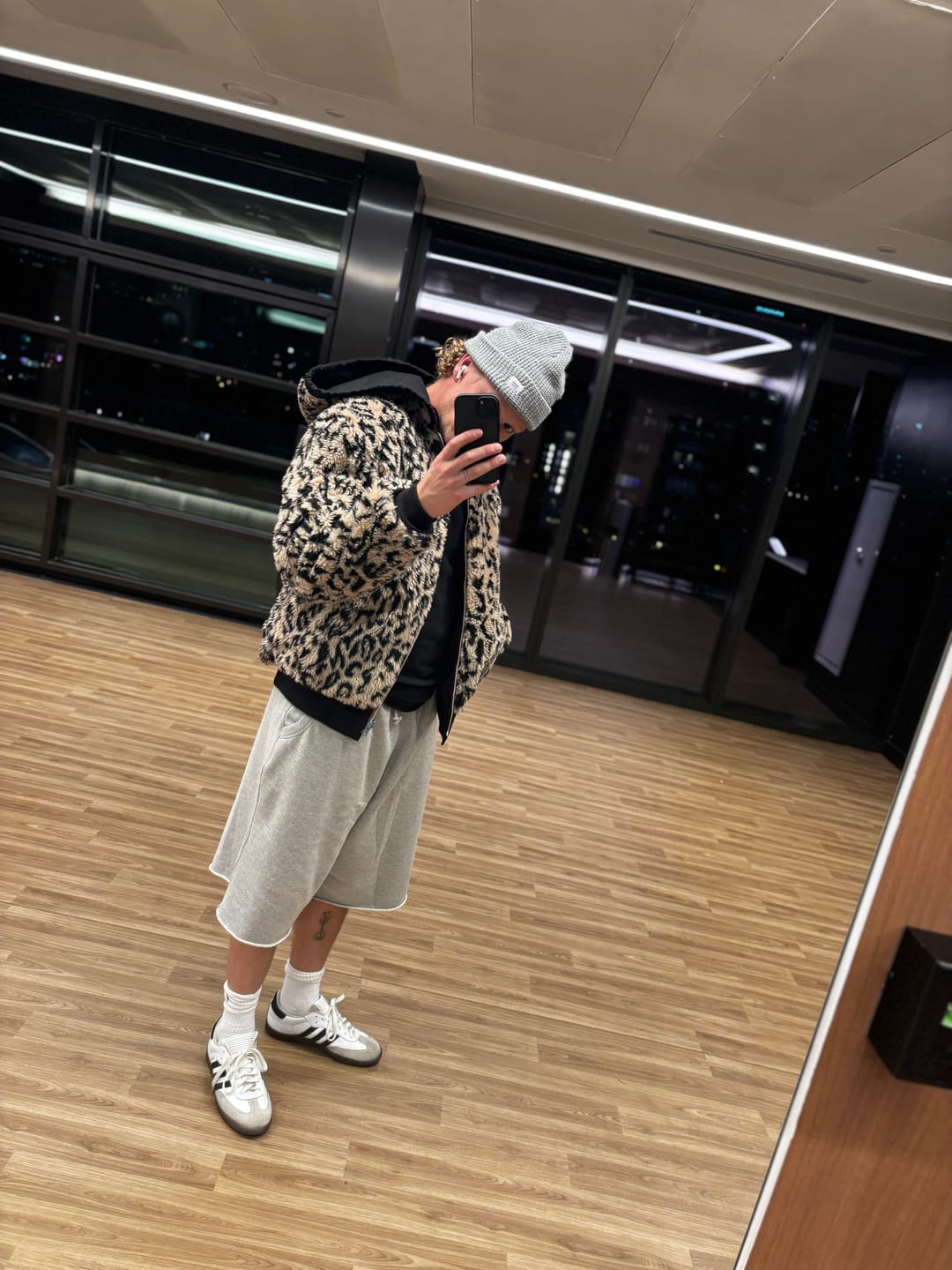 Customer photo review of Leopard Print Reversible Deck Jacket - Black