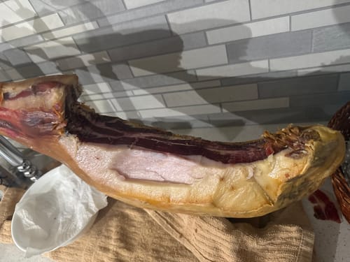 Customer photo review of Iberico Ham | Premium Fermin Paleta de Cebo de Campo - 10-12 lbs