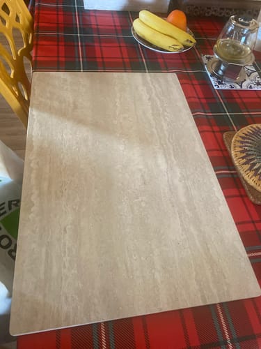 Customer photo review of Tagliere Travertino Classico Satin - Crema/Opaco - 40x60cm