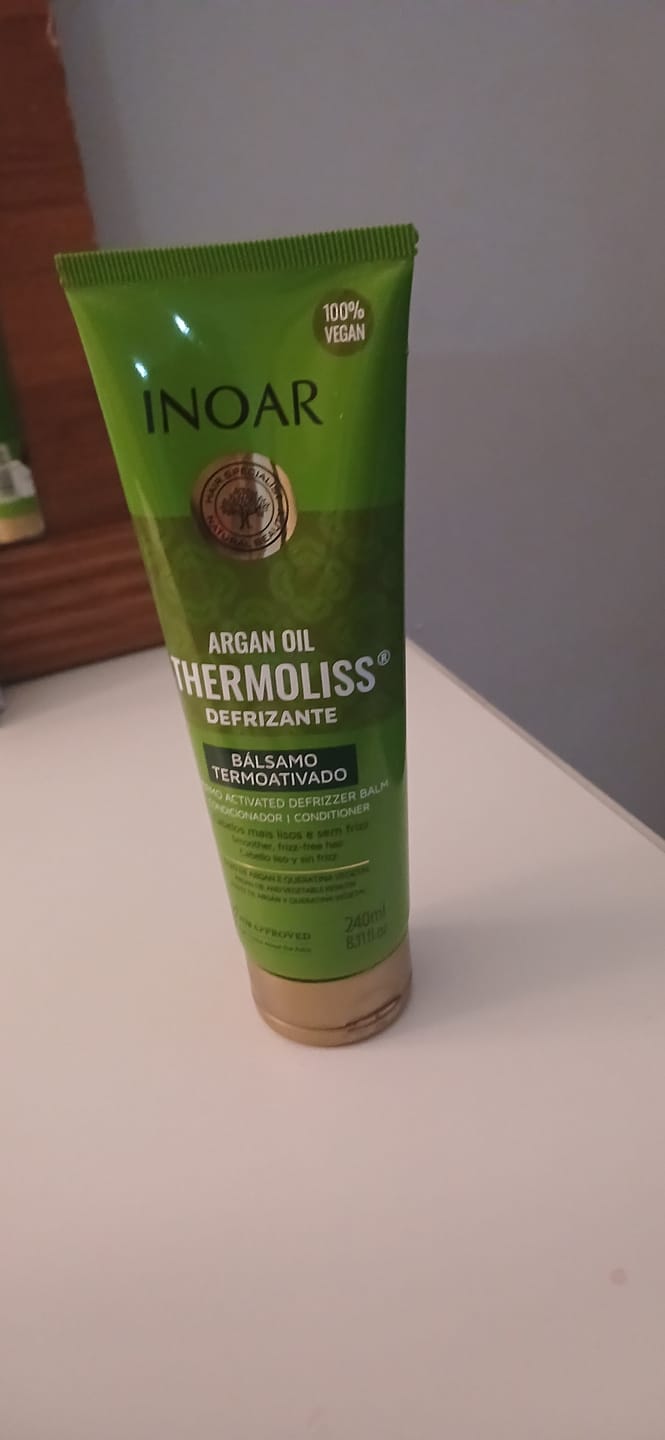 Customer photo review of Inoar Argan Oil Thermoliss Anti-Frizz Styling Balm 240ml