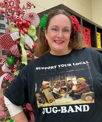 Customer photo review of Support Your Local Jug-Band Emmet Otter T-Shirt