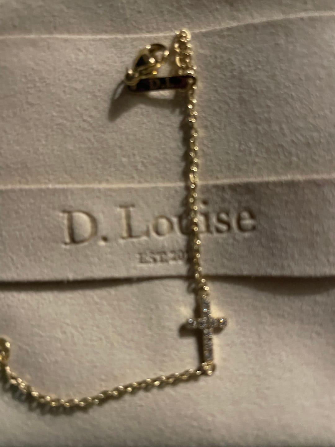 Customer photo review of Pavé Cross Bracelet