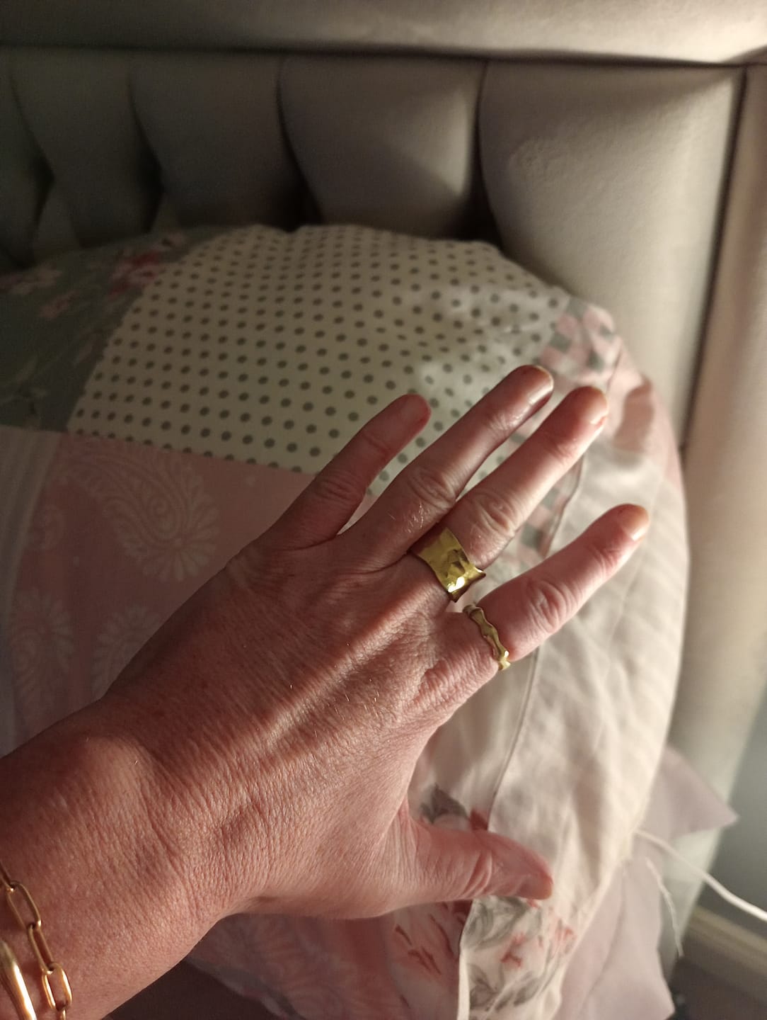 Customer photo review of Textured Band Ring