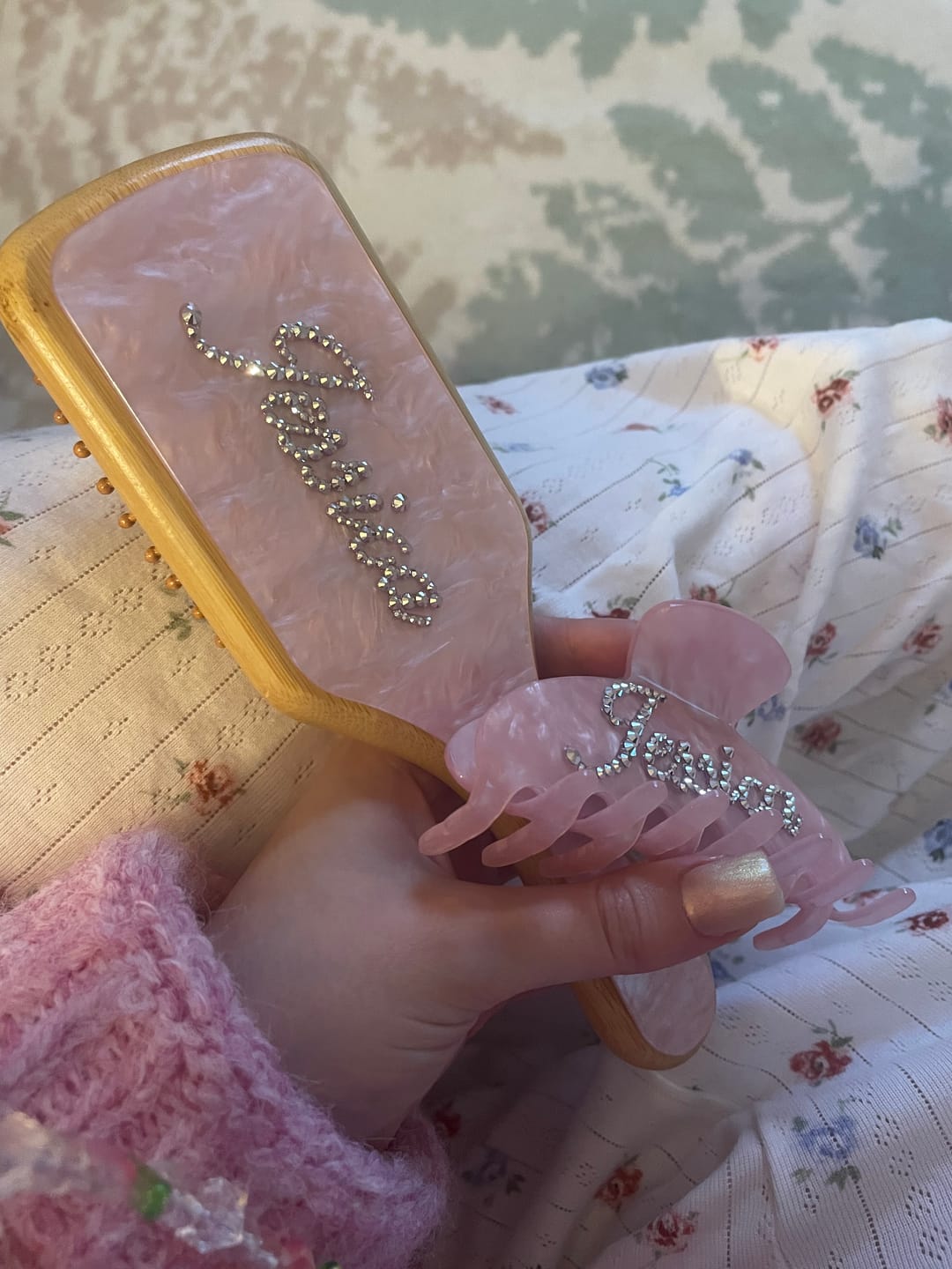 Customer photo review of Custom Hair Claw + Brush Bundle