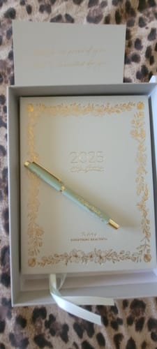 Customer photo review of 2025 Essential Planner + Luxe Pen - Vintage Sage - Ltd Edition