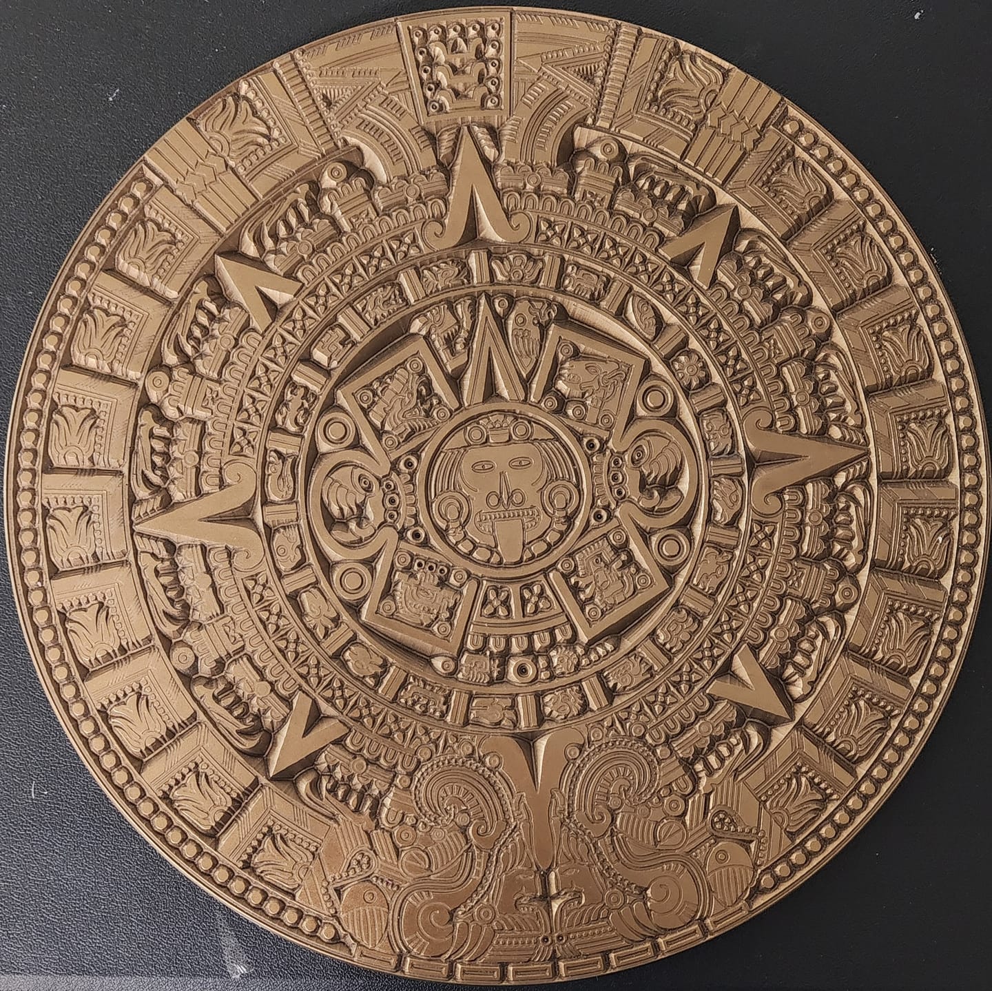 Customer photo review of Aztec / Mayan Calendar 13x3/4" - Silicone Mold