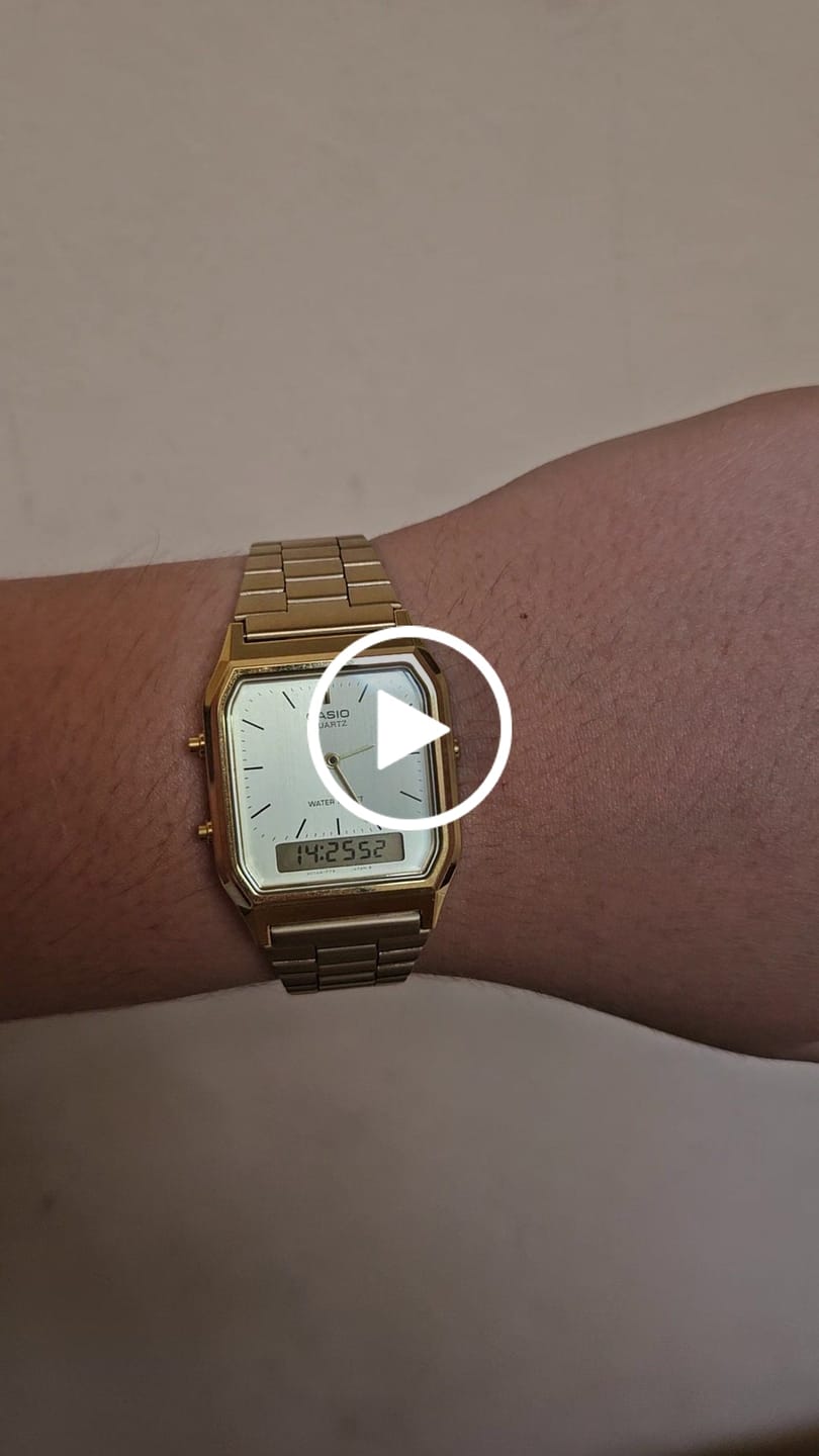 Customer video review of Reloj Casio Vintage AQ-230GA-9DMQ Dorado