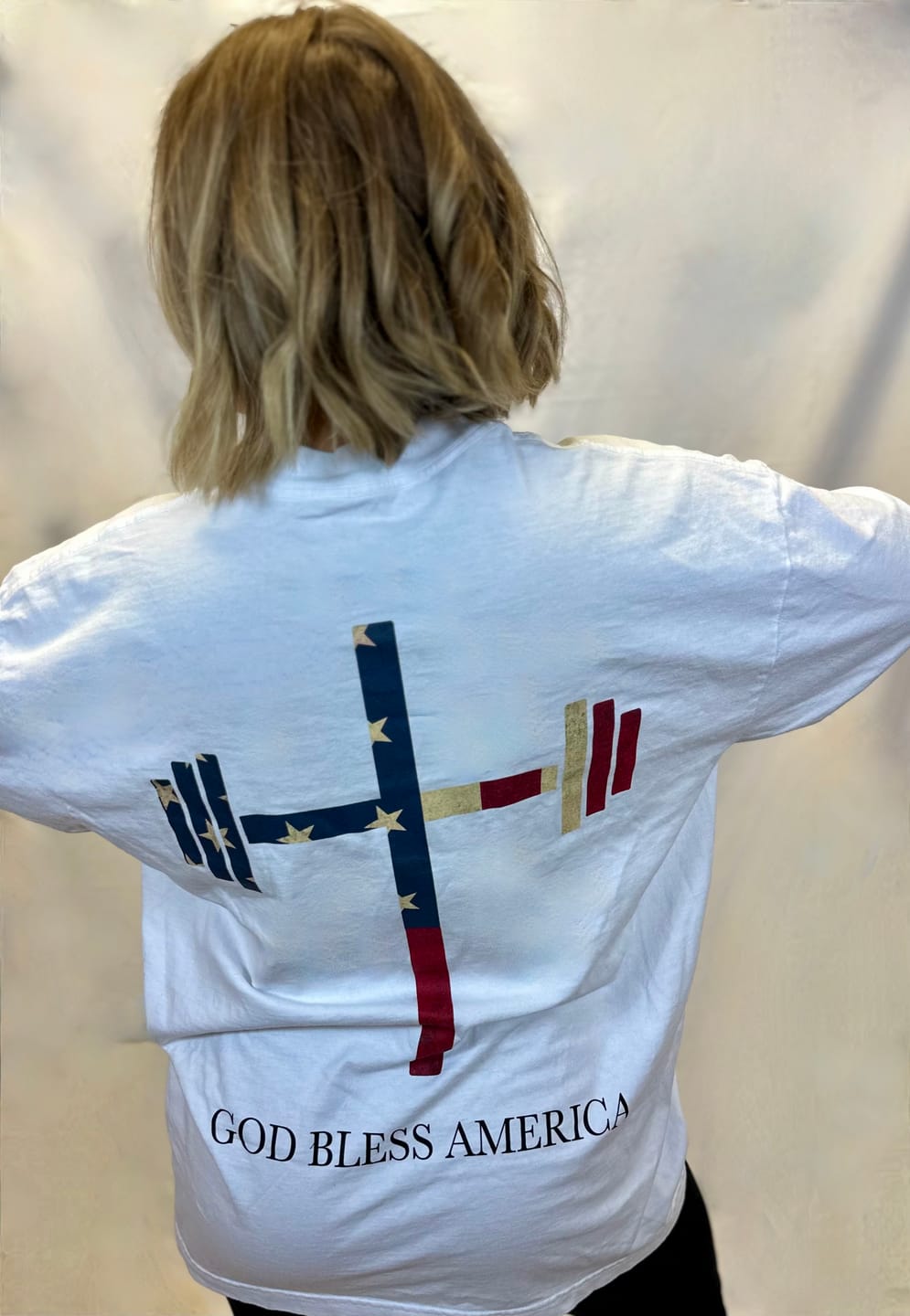 Customer photo review of God Bless America Tee