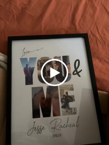 Customer video review of You & Me - Personalised Poster