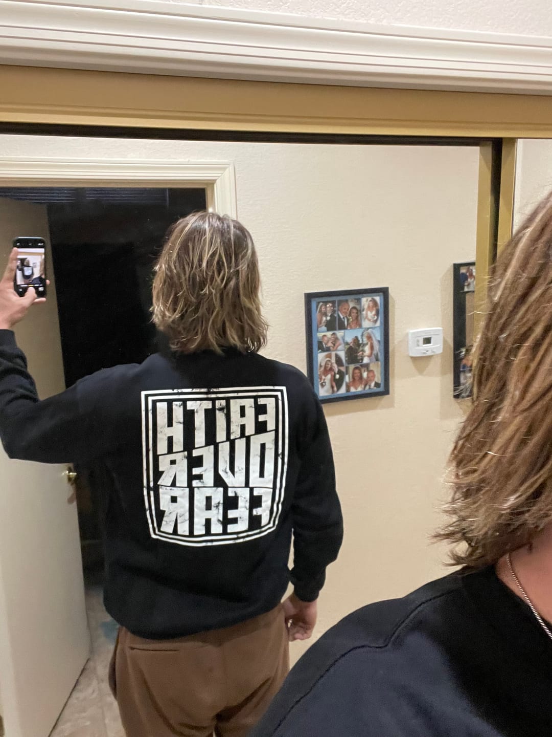 Customer photo review of Faith Over Fear Crewneck
