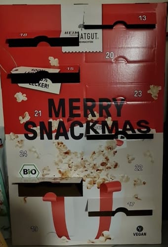 Kundenbewertung mit Foto zu ⏰ VORVERKAUF: Snack-Adventskalender 2024