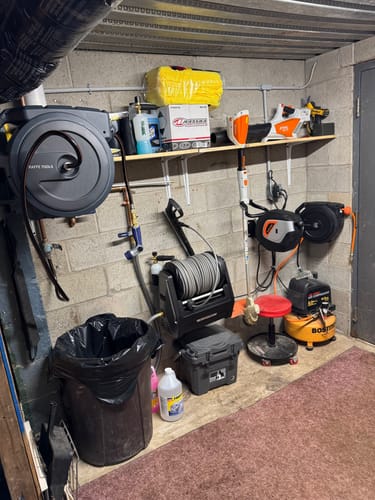 Customer photo review of Retractable Garden Hose Reel-5/8in-90ft