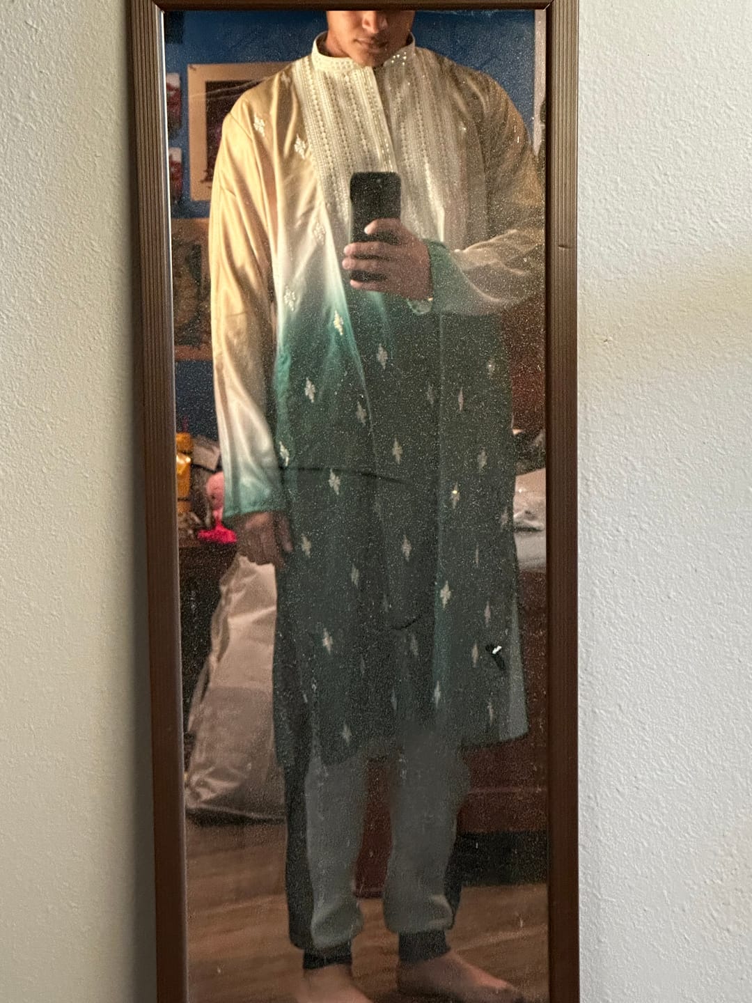 Customer photo review of Green Shades Fancy Kurta