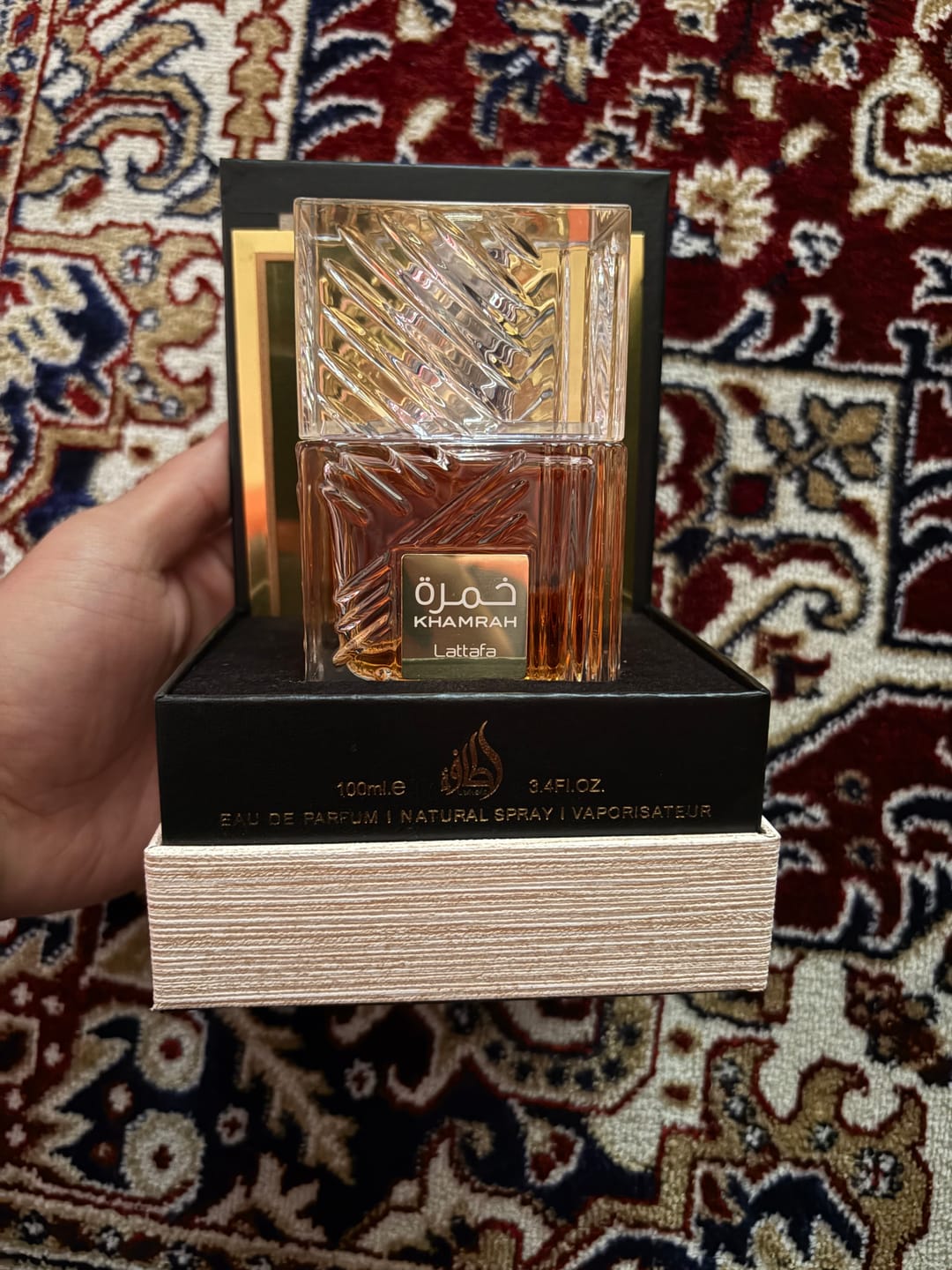 Customer photo review of Lattafa Khamrah Eau De Parfum For Unisex