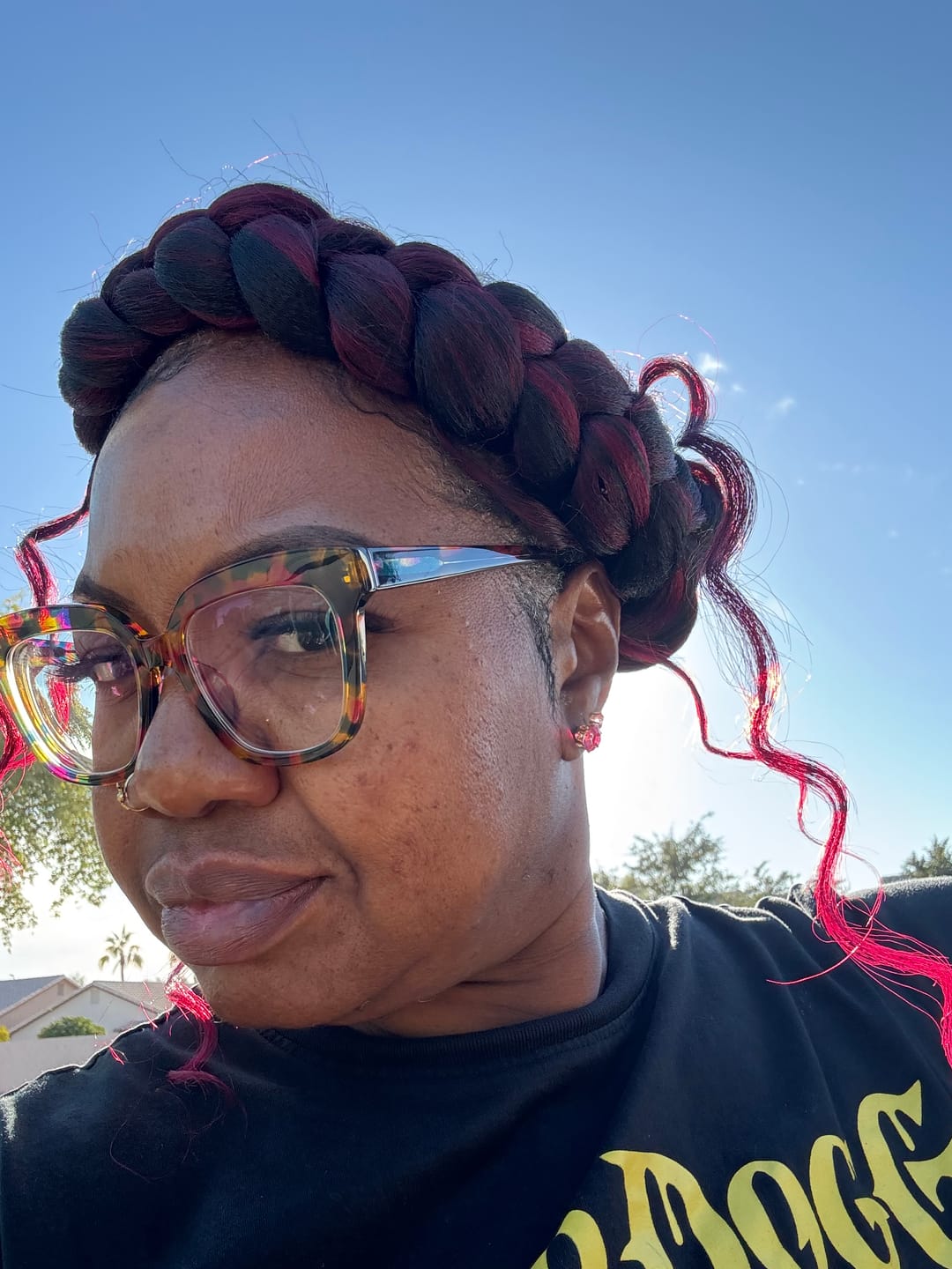 Customer photo review of Shake N Go Equal Goddess Box Braided Synthetic Hair Drawstring Ponytail - BOHO JUMBO BRAID GODDESS PONYTAIL 30"