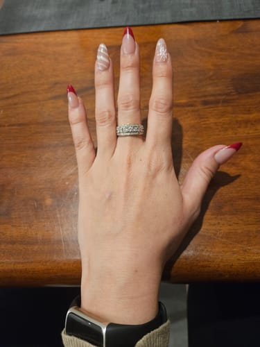 Customer photo review of Cluster Diamond Ring in 9ct Yellow and White Gold TGW 0.53ct
