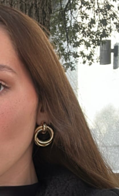 Customer photo review of Par Arete Circulo Enlazado