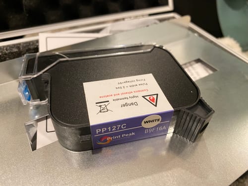 Customer photo review of Fast Dry Eco Solvent Colorful Ink Cartridge (2588+M)