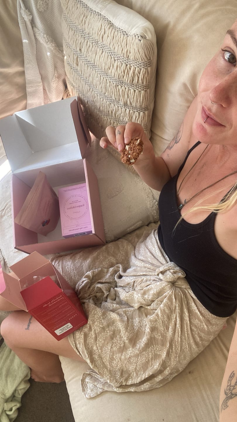 Customer photo review of Raspberry & White Choc Mama Biscuits