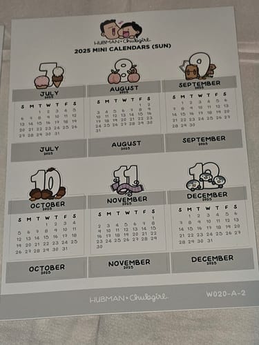 Customer photo review of 2025 Mini Themed Calendars